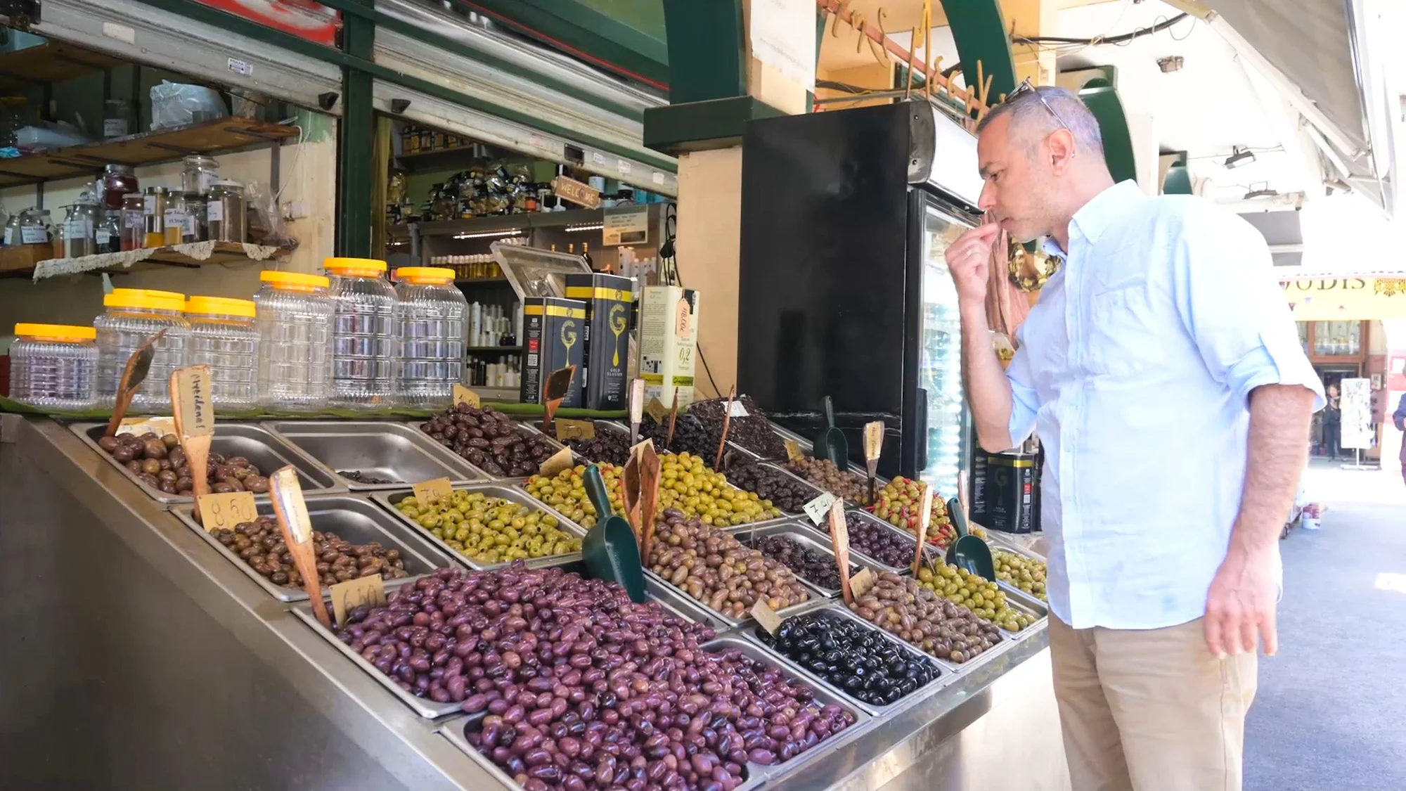 thessaloniki food tour kapani market olives